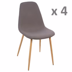 Lot de 4 - Chaise design scandinave Roka