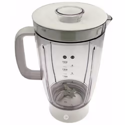 Bol blender / mixeur complet 1,5l acrylique blanc pour robot ménager KENWOOD KW681153 Appareils compatibles : [ROBOT MÉNAGER ...