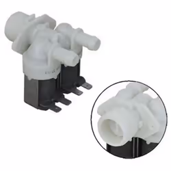 Description générale Electrovanne 2 voies pour lave-linge compatible avec les marques BEKO, HOOVER, CANDY, FAR, AYA, LISTO, O ...
