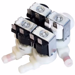 Electrovanne 4 voies 180° compatible pour lave-linge BRANDT, THOMSON, VEDETTE, FAGOR, SANGIORGIO, DE DIETRICH, PRIVILEG 55X83 ...