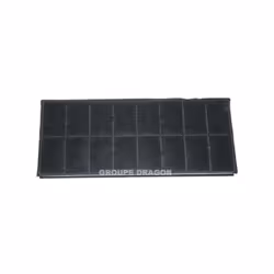 Filtre de charbon actif pour Hotte BOSCH 00296178. Dimensions : 430 x 32 x 170 mm.