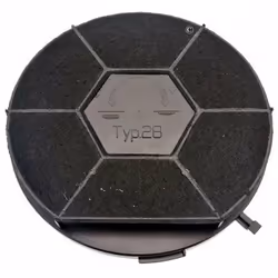 Filtre charbon rond type 28 CHF28/1 (à l'unite) pour hotte WHIRLPOOL, IGNIS, ELECTROLUX, ARISTON HOTPOINT, BAUKNECHT, FAGOR,  ...