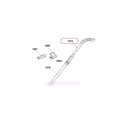 Poignée flexible complète pour Aspirateur ELECTROLUX 1099172296. Diamètre intérieur: 28 mm.