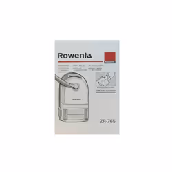 Lot de 10 Sacs pour Aspirateur. Référence de la pièce : ZR760, Marque : ROWENTA. Couleur de la pièce : Blanc.
