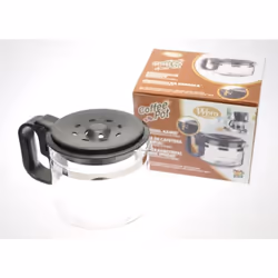 *VERSEUSE UNIVERSELLE VERRE ANTI-CHOC ET COUVERCLE ARTICULE S'ADAPTE EN HAUTEUR AU NIVEAU DU STOP GOUTTE DE LA CAFETIERE. UCF ...