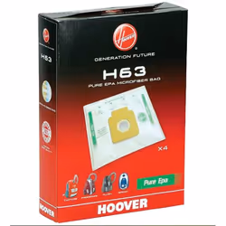 Lot de 4 Sacs h63 pure epa pour Aspirateur. Référence de la pièce : 35600536, Marque : HOOVER.