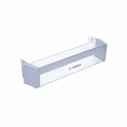 Balconnet à bouteilles pour Réfrigérateur Bosch - 00704406. Couleur de la pièce : Transparent/Blanc, Matière de la pièce : Pl ...