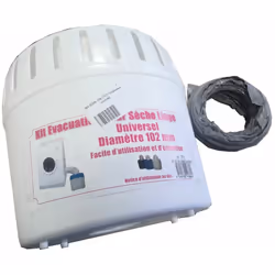 Condenseur universel Utile pour recueillir l'air chaud et humide dégage par le seche-linge afin d'eviter les vapeurs de conde ...
