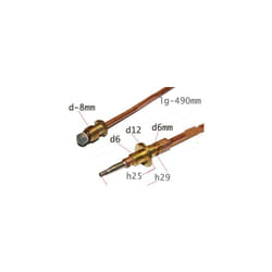 De Dietrich - Thermocouple longueur 490mm pour Plaque de cuisson 76X7187