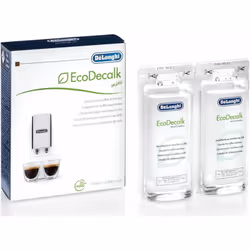 Détartrant Ecodecalk (2 x100 ml) pour Cafetière. Référence de la pièce : AS00006556, Marque : DELONGHI. Couleur de la pièce : ...