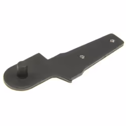 Charnière supérieure droite pour Réfrigérateur DOMETIC 2072357029. Couleur de la pièce : Noir, Dimensions : 95 x 15 x 37 mm.