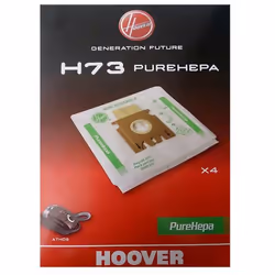 H73 Boite de 4 sacs microfibre pour aspirateur HOOVER 35601375 Appareils compatibles : [ASPIRATEUR HOOVER: ] AT70, AT70AT1101 ...
