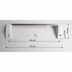 Poignée de porte pour Réfrigérateur. Référence de la pièce : AS0041236, Marque : BRANDT. Couleur de la pièce : Blanc.
