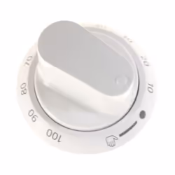 Bouton de minuterie pour Cuisinière. Référence de la pièce : 250315578, Marque : BEKO. Couleur de la pièce : Blanc.