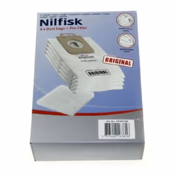 Lot de 4 Sacs aspirateur microfibre pour Aspirateur. Référence de la pièce : 128389187, Marque : NILFISK ADVANCE. Couleur de ...