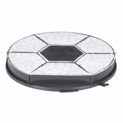 Filtre à charbon anti-odeurs type 28 (ø240mm h32mm) pour Hotte WHIRLPOOL 484000008576. Diamètre: 24 cm.