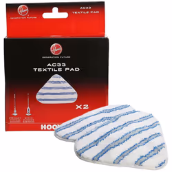 Lot de 2 Patins en toile microfibre AC33 pour Nettoyeur vapeur. Référence de la pièce : 35601658, Marque : HOOVER. Couleur de ...