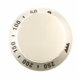 Manette thermostat métallisé pour Four. Référence de la pièce : 063230, Marque : KUPPERSBUSCH. Couleur de la pièce : Gris.