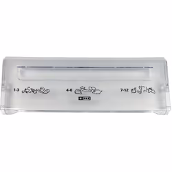 Façade de tiroir pour Réfrigérateur ELECTROLUX 2244072175. Couleur de la pièce : Transparent.