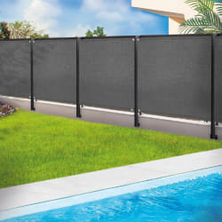 Brise vue renforcé 1,5 x 10 M gris - 220 gr/m²