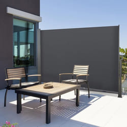 IDMARKET Paravent extérieur rétractable 160 x 300 CM gris anthracite store latéral