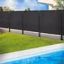 IDMARKET Brise vue renforcé 15 x 10 M noir 220 gr/m² luxe PRO