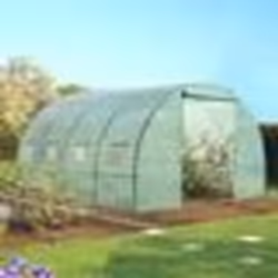 IDMARKET Serre tunnel de jardin 12M² verte gamme maraîchère ZEBRA 4x3M