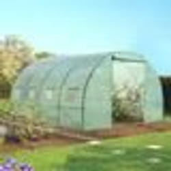 IDMARKET Serre tunnel de jardin 12M² verte gamme maraîchère ZEBRA 4x3M