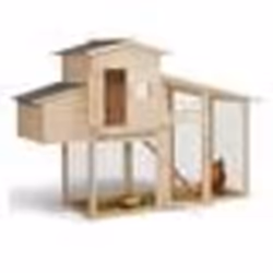 IDMARKET Poulailler COMFORT avec pondoir en bois