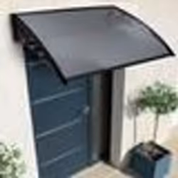 IDMARKET Auvent de porte marquise daccueil 80 x 120 CM teinté