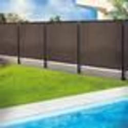 IDMARKET Brise vue renforcé 18 x 10 M taupe 220 gr/m² luxe PRO