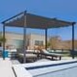 IDMARKET Pergola toit rétractable 4 pieds 3x4 M tonnelle gris anthracite