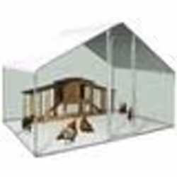 IDMARKET Enclos poulailler 6 m² parc grillagé 3x2 M acier galvanisé