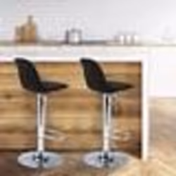 IDMARKET Lot de 2 tabourets de bar KARL design noir