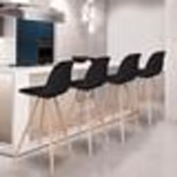 IDMARKET Lot de 4 tabourets de bar SARA noir