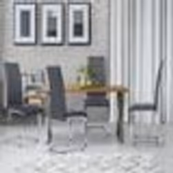 IDMARKET Lot de 4 chaises MIA grises pour salle à manger