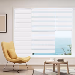 IDMARKET Store enrouleur zébré jour nuit 60 x 170 cm blanc