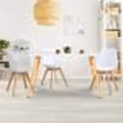 IDMARKET Table à manger scandinave rectangle SARA 6 personnes blanche 120 cm