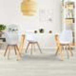 IDMARKET Table à manger scandinave rectangle SARA 6 personnes blanche 120 cm