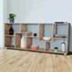 IDMARKET Étagère à double position TANIA bois imitation hêtre L 161 cm