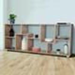 IDMARKET Étagère à double position TANIA bois imitation hêtre L 161 cm