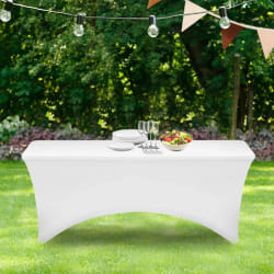MARKET Housse blanche Table Pliante 180 CM