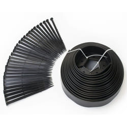 Idmarket - Bordurette de jardin flexible + 30 piquets 10 m - Hauteur 5 cm - Noire
