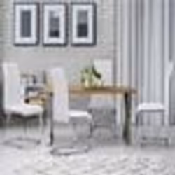 IDMARKET Lot de 4 chaises MIA blanches pour salle à manger