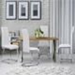 IDMARKET Lot de 4 chaises MIA blanches pour salle à manger