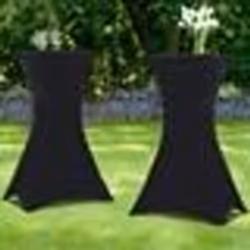 IDMARKET Lot de 2 housses noires pour table haute pliante 105 CM