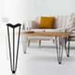 IDMARKET Lot de 4 pieds épingle 405 cm pour table design industriel
