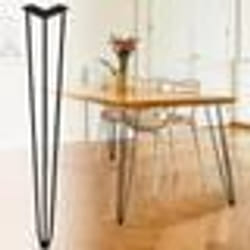 IDMARKET Lot de 4 pieds épingle 71 cm pour table design industriel
