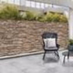 IDMARKET Brise vue occultant 15 x 10 M motif pierre marron 160 gr/m²