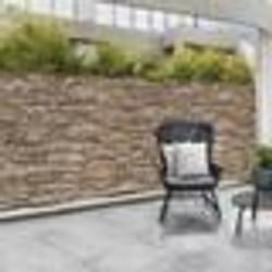 IDMARKET Brise vue occultant 15 x 10 M motif pierre marron 160 gr/m²